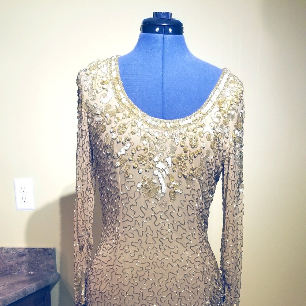Gold Beaded Dress